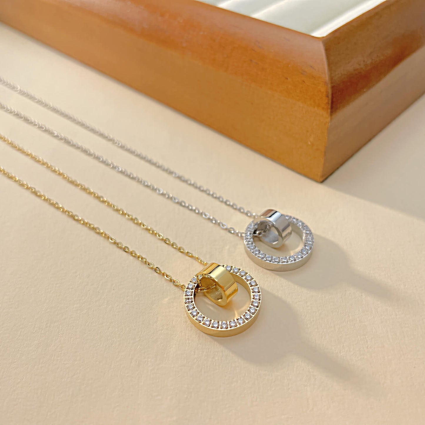 AG Seiko Diamond Pendant With Sparkling Cubic Zirconia Necklace - AGCHEN JEWELRY,necklace