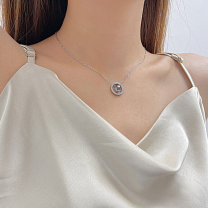 AG Seiko Diamond Pendant With Sparkling Cubic Zirconia Necklace - AGCHEN JEWELRY,necklace