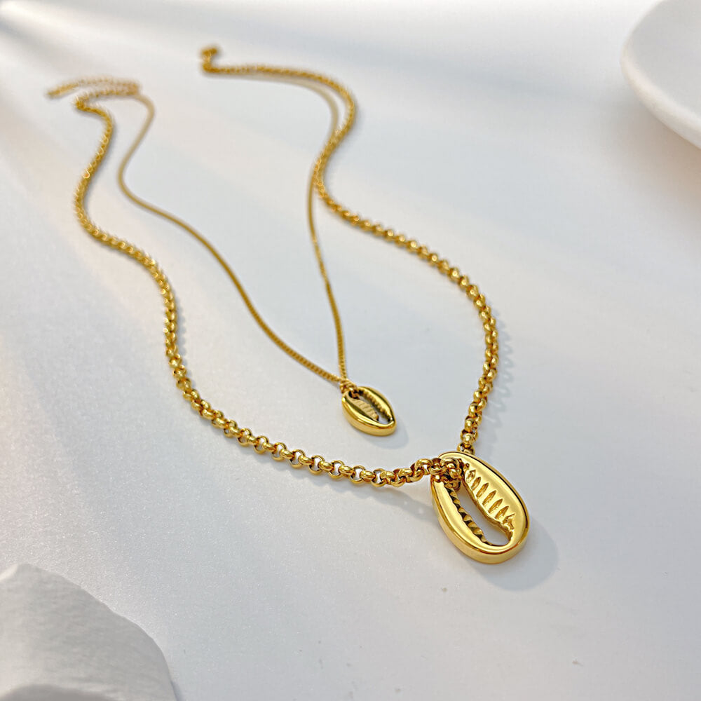 AG Gold Twins Sprouting Seeds Pendant Necklace - AGCHEN JEWELRY,necklace