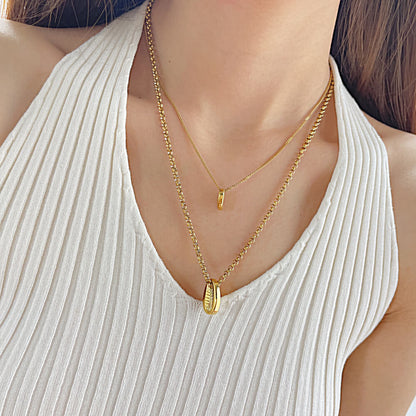 AG Gold Twins Sprouting Seeds Pendant Necklace - AGCHEN JEWELRY,necklace