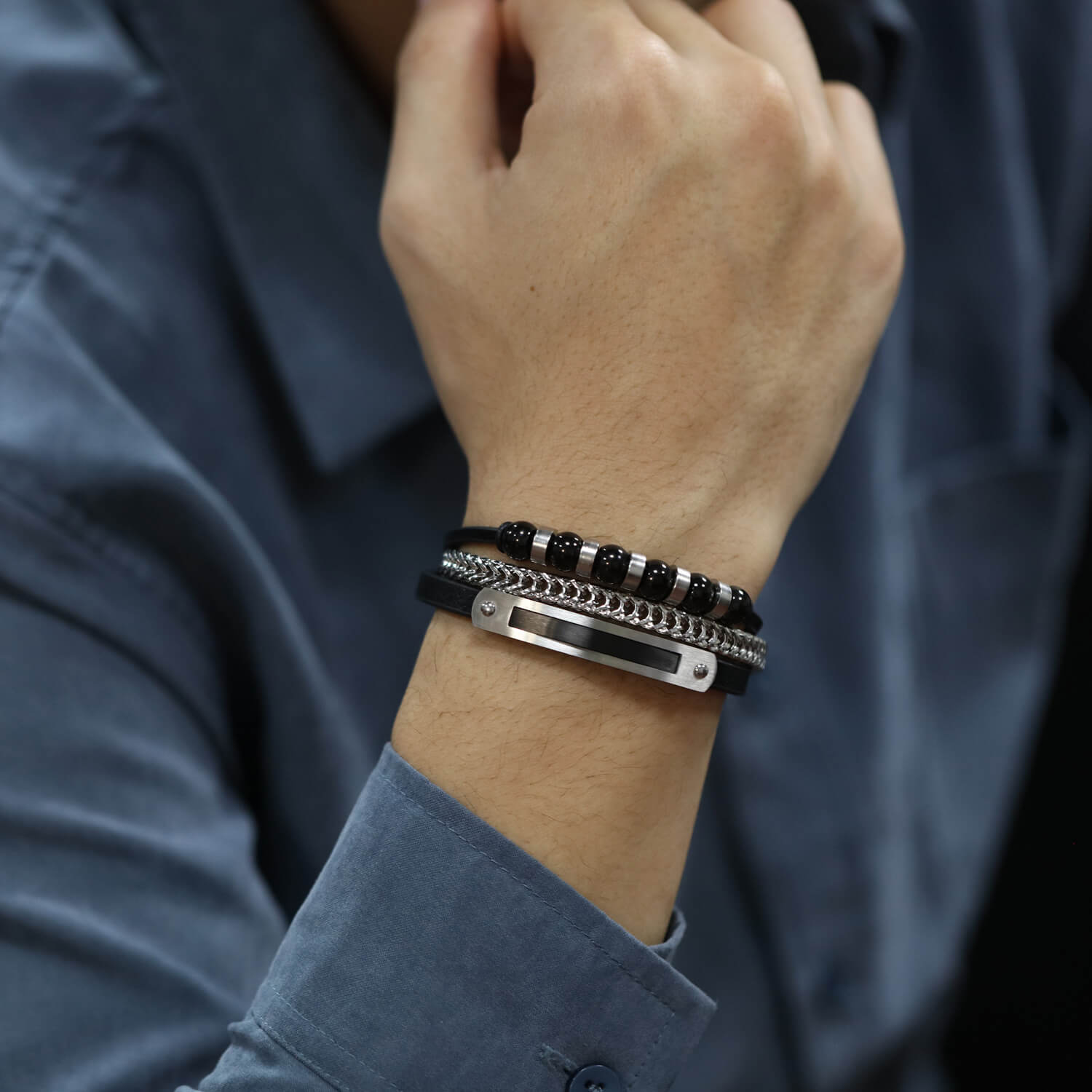 AG-SS-PH1517 bracelet - AGCHEN JEWELRY,man bracelet
