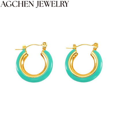 AG Round Resin Women's Earrings