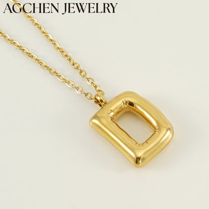 AG Stainless Steel Cute Letter Necklace