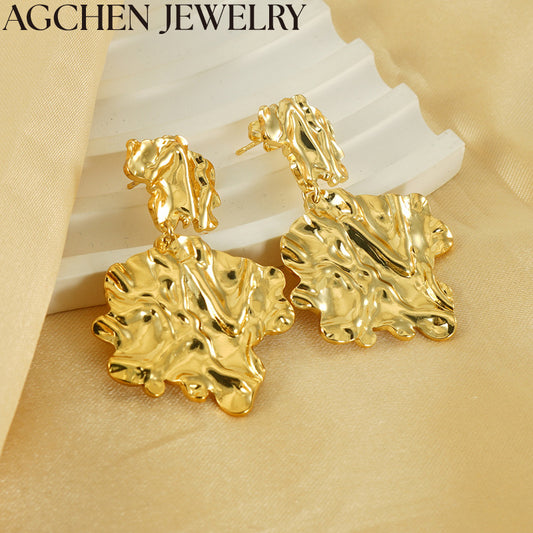 AG Stainless Steel Coral Earrings