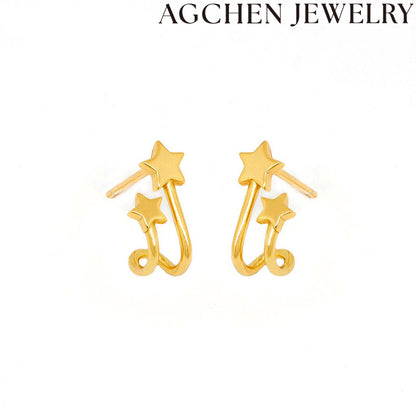 AG Pentagram Stud Earrings