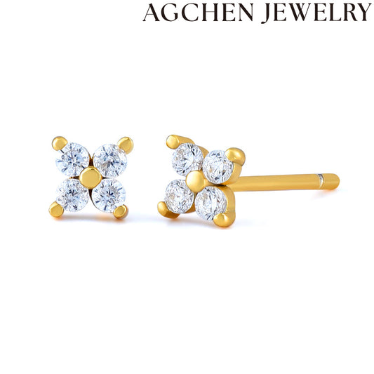 AG Floral Zircon Earrings