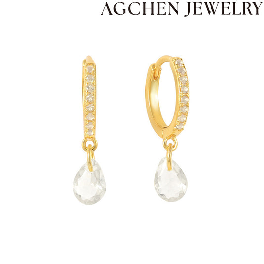 AG Transparent Droplet Earrings