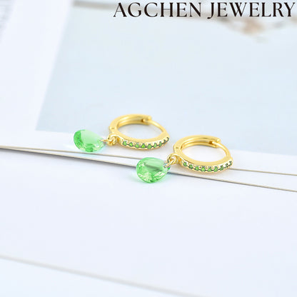 AG Transparent Droplet Earrings