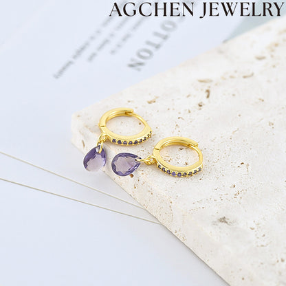 AG Transparent Droplet Earrings