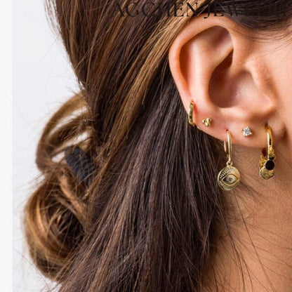 AG Demon Eye Zirconia Earrings