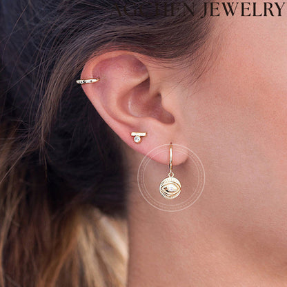 AG Demon Eye Zirconia Earrings