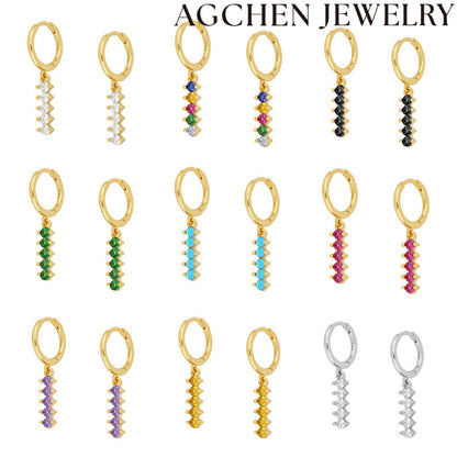 AG Multicolor Zirconia Earrings