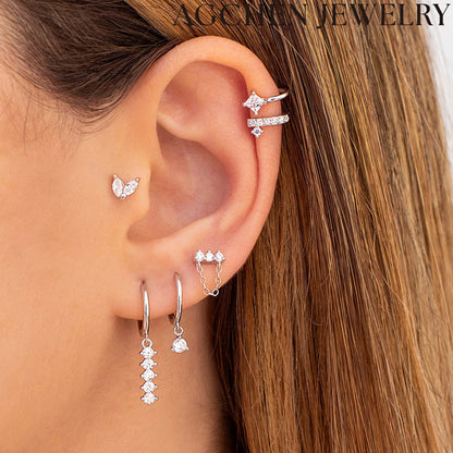 AG Multicolor Zirconia Earrings