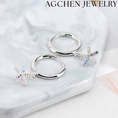 AG Colorful Star-Shaped Earrings