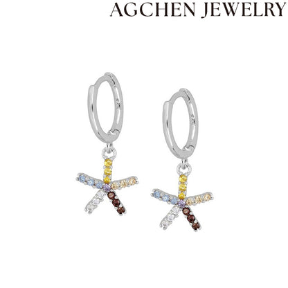 AG Colorful Star-Shaped Earrings