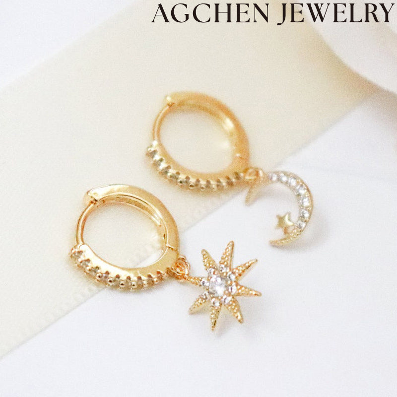 AG Moon and Sun Earrings