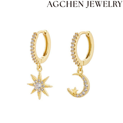 AG Moon and Sun Earrings