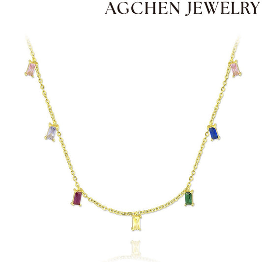 AG Colorful Zircon Necklace