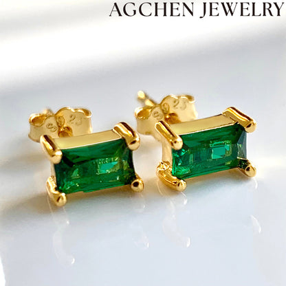 AG Delicate Colorful Zirconia Teardrop Earrings