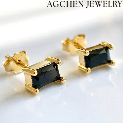 AG Delicate Colorful Zirconia Teardrop Earrings