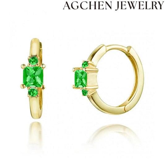 AG Green Zircon Earrings