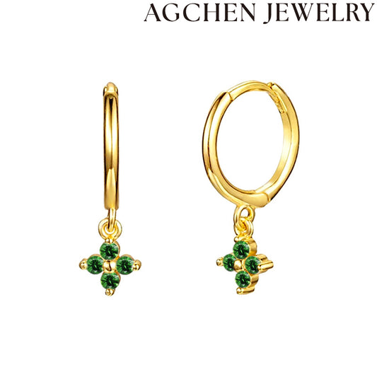 AG Sparkling Green Gemstone Earrings