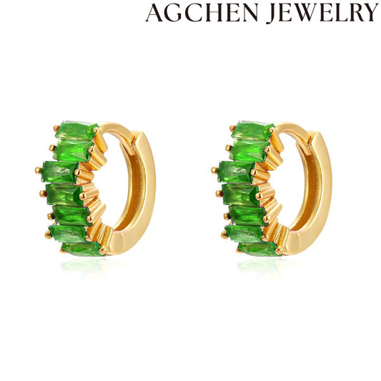 AG Radiant Green Crystal Earrings