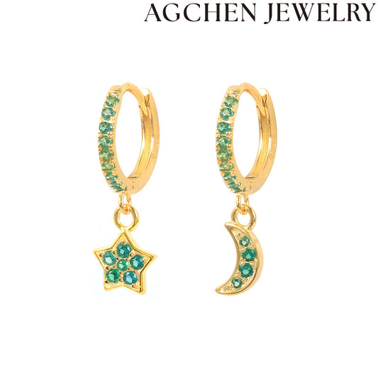 AG Refreshing Green Gemstone Earrings