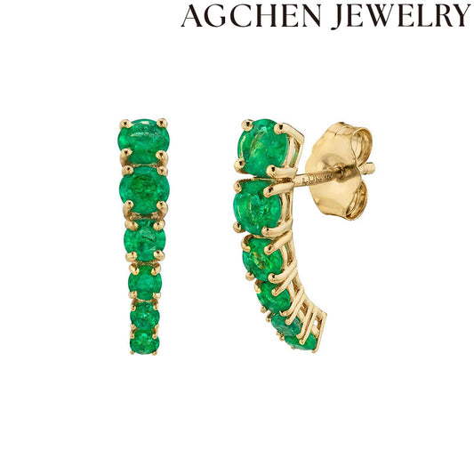 AG Rich Green Stud Earrings