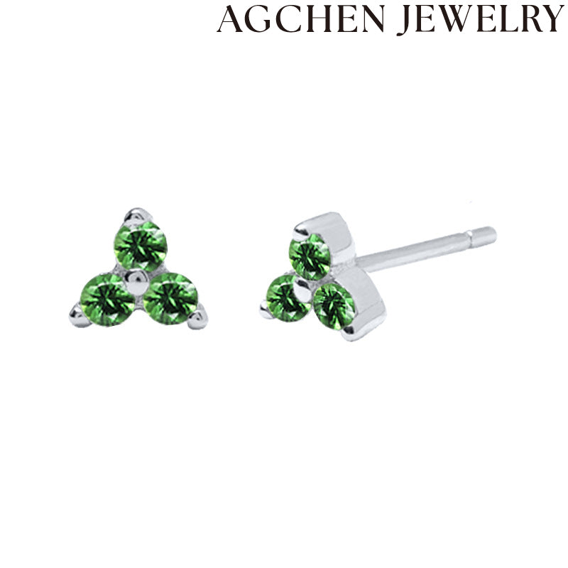 AG Gleaming Green Crystal Earrings