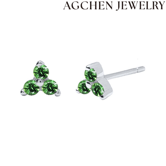 AG Gleaming Green Crystal Earrings