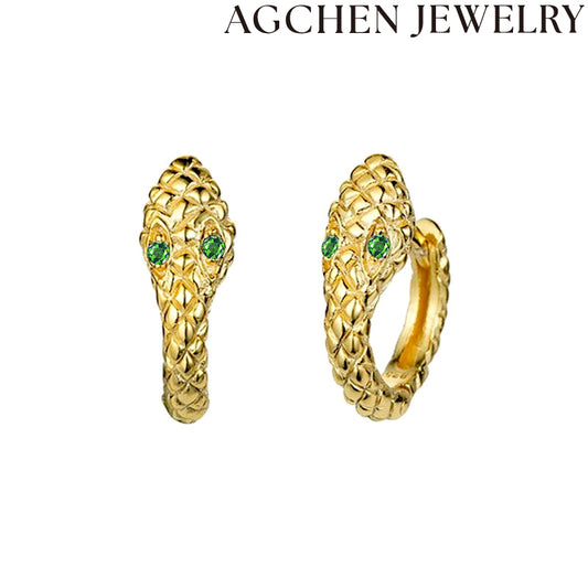 AG Snake-Shaped Earrings
