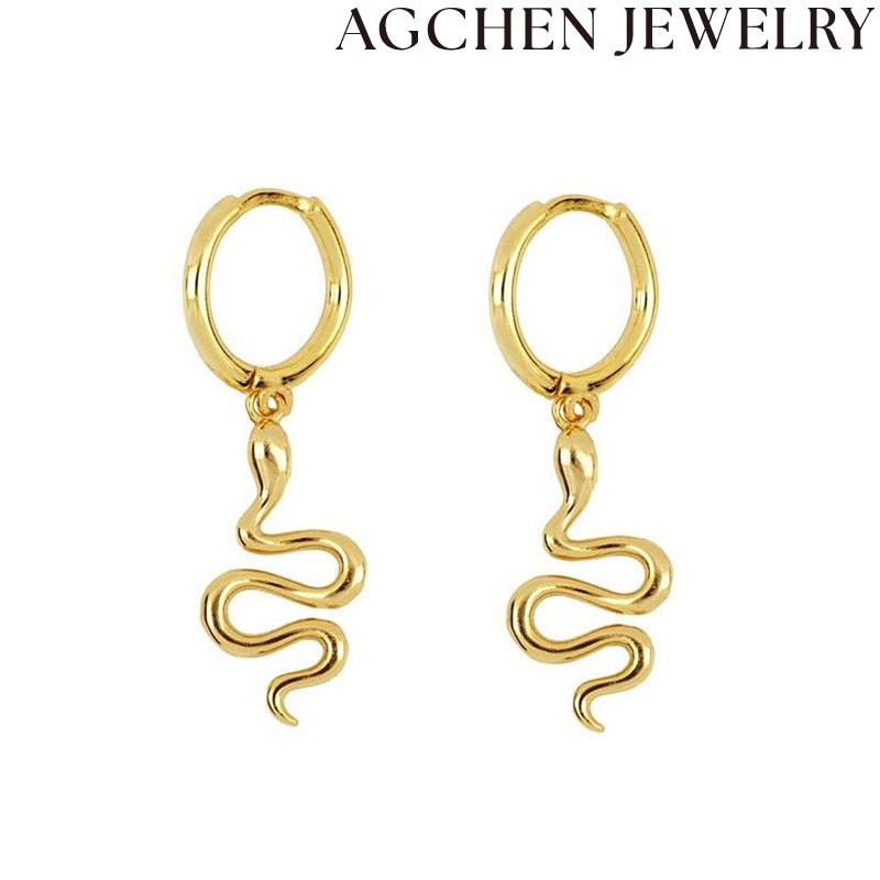 AG Serpentine Copper Earrings for Women