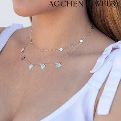 AG Small Disk Pendant Necklace