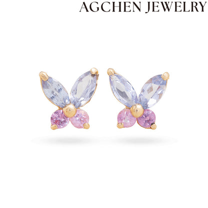 AG Light Butterfly Zirconia Earrings
