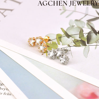 AG Triple Star Earrings
