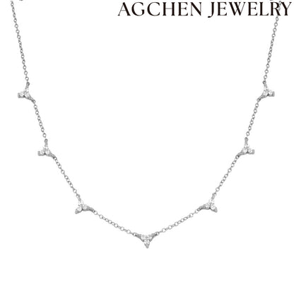 AG Triangle Zircon Necklace