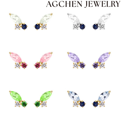 AG Colorful Insect Zirconia Earrings