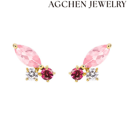 AG Colorful Insect Zirconia Earrings