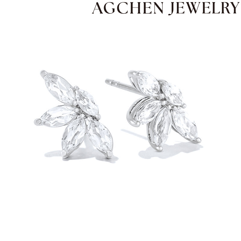 AG Wheat Ear Zircon Earrings