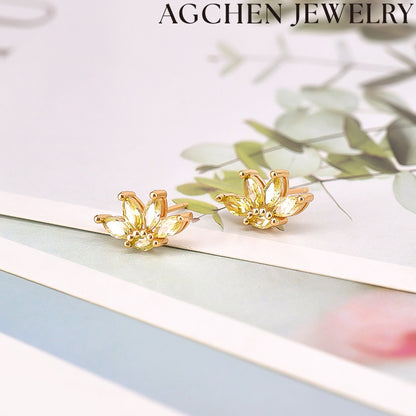 AG Wheat Ear Zircon Earrings