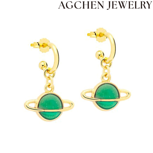 AG Green Planet Earrings