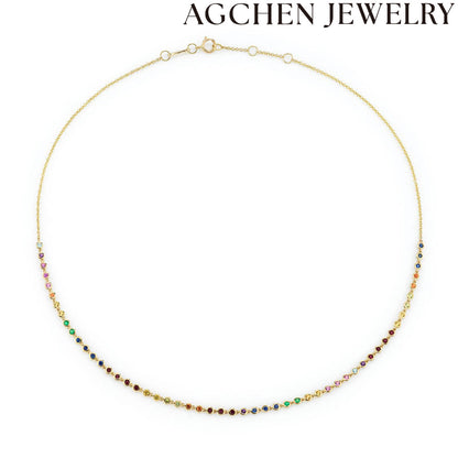 AG Colorful Zircon Necklace