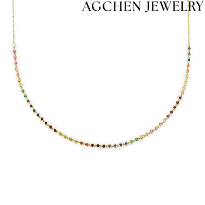 AG Colorful Zircon Necklace
