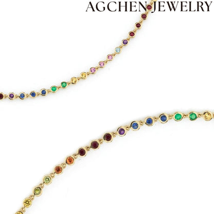 AG Colorful Zircon Necklace