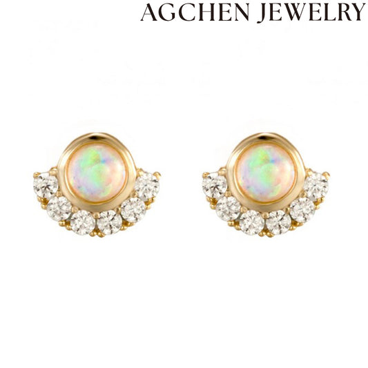 AG Shell-Shaped Pearl Earrings
