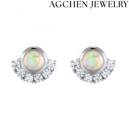 AG Shell-Shaped Pearl Earrings