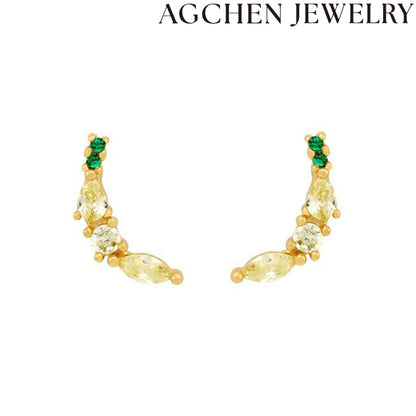 AG Cute Zirconia Fruit Stud Earrings