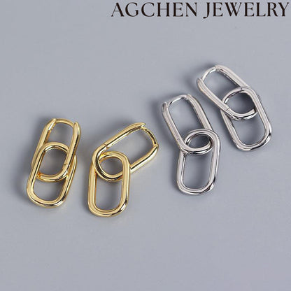 AG Two Rectangular Earrings