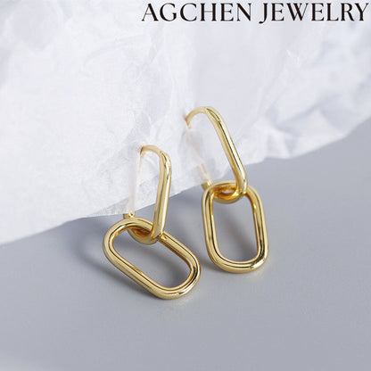 AG Two Rectangular Earrings